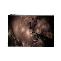 A Fractal Image In Shades Of Brown Cosmetic Bag (large)  by Nexatart