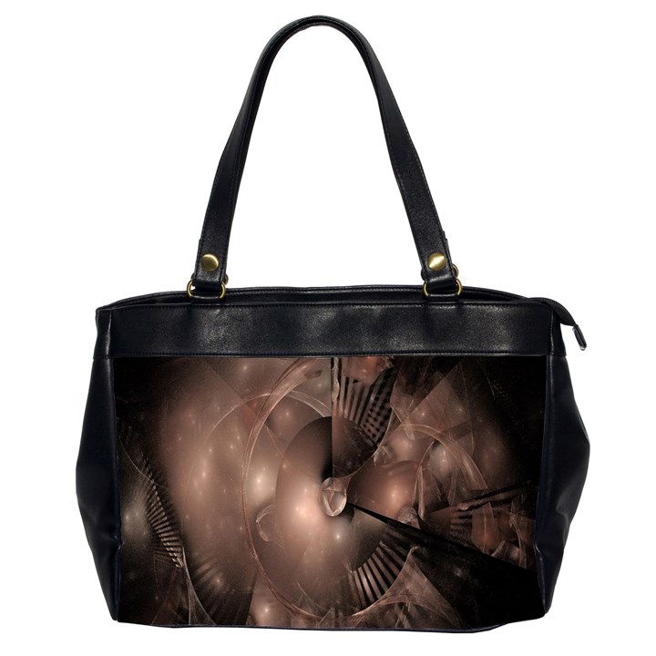 A Fractal Image In Shades Of Brown Office Handbags (2 Sides) 