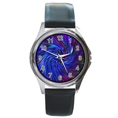 Stylish Twirl Round Metal Watch by Nexatart