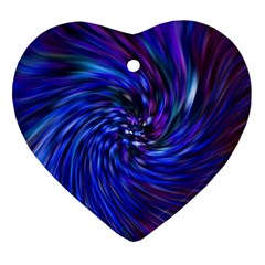 Stylish Twirl Heart Ornament (two Sides) by Nexatart