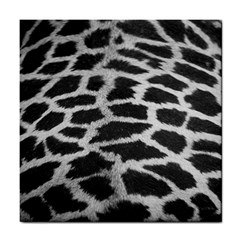 Black And White Giraffe Skin Pattern Tile Coasters by Nexatart