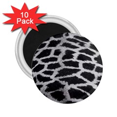 Black And White Giraffe Skin Pattern 2 25  Magnets (10 Pack)  by Nexatart