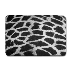 Black And White Giraffe Skin Pattern Small Doormat  by Nexatart