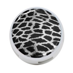 Black And White Giraffe Skin Pattern 4-port Usb Hub (one Side) by Nexatart