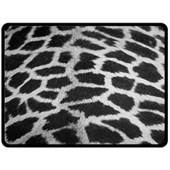 Black And White Giraffe Skin Pattern Fleece Blanket (large)  by Nexatart