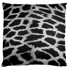 Black And White Giraffe Skin Pattern Large Cushion Case (one Side) by Nexatart