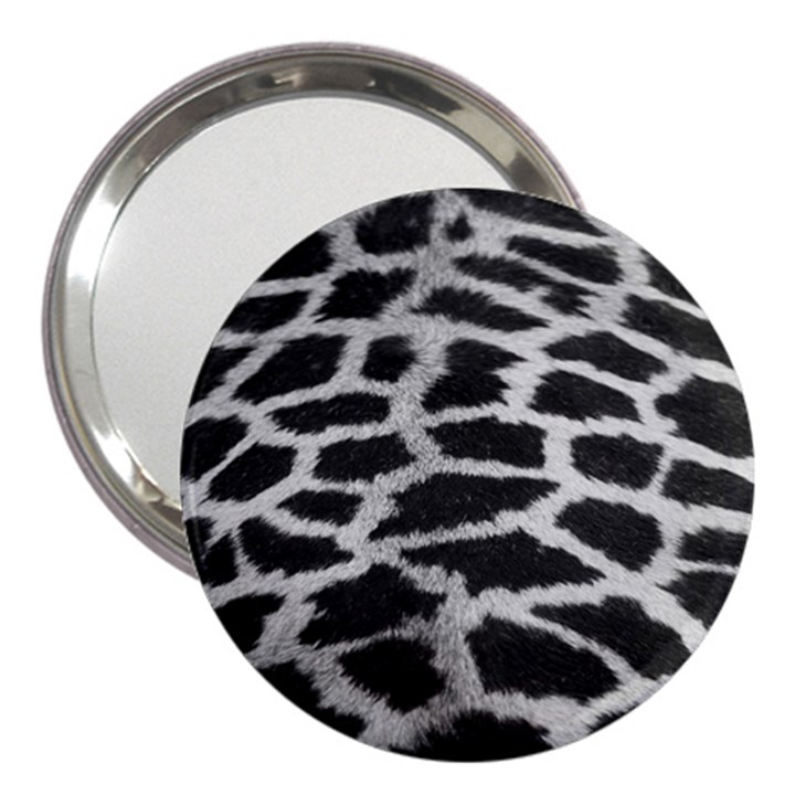 Black And White Giraffe Skin Pattern 3  Handbag Mirrors