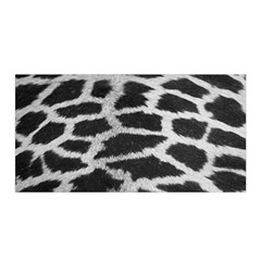 Black And White Giraffe Skin Pattern Satin Wrap by Nexatart