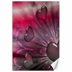 Love Hearth Background Wallpaper Canvas 20  X 30   by Nexatart