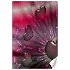 Love Hearth Background Wallpaper Canvas 24  X 36  by Nexatart