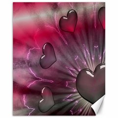 Love Hearth Background Wallpaper Canvas 11  X 14   by Nexatart