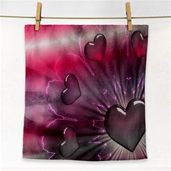 Love Hearth Background Wallpaper Face Towel by Nexatart