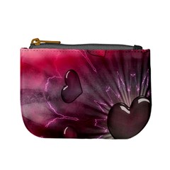 Love Hearth Background Wallpaper Mini Coin Purses by Nexatart