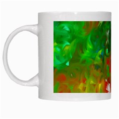 Digitally Painted Messy Paint Background Textur White Mugs by Nexatart