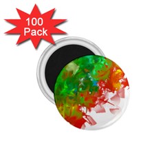 Digitally Painted Messy Paint Background Textur 1 75  Magnets (100 Pack)  by Nexatart