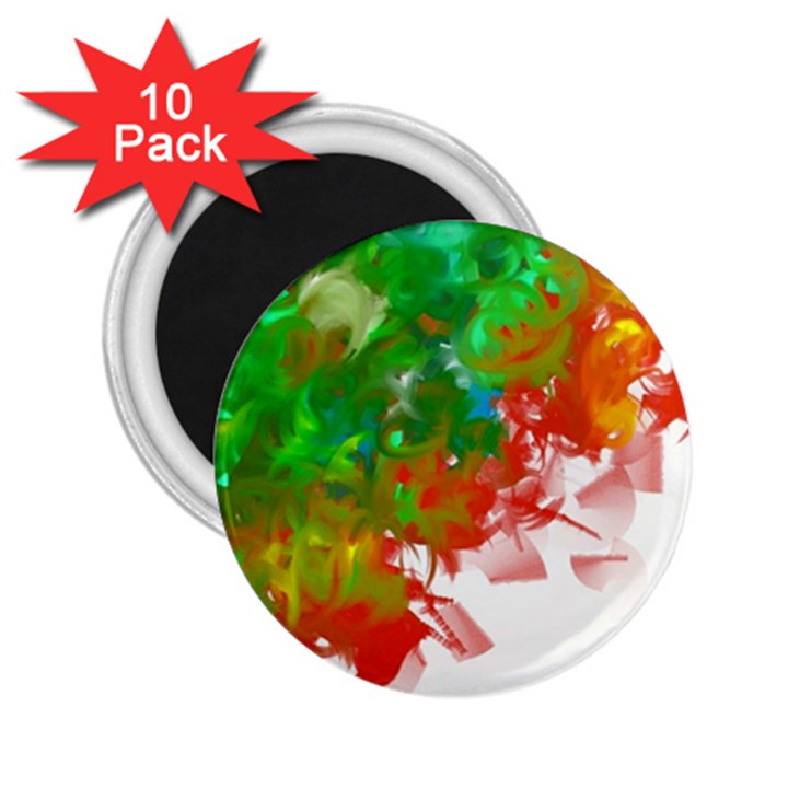 Digitally Painted Messy Paint Background Textur 2.25  Magnets (10 pack) 