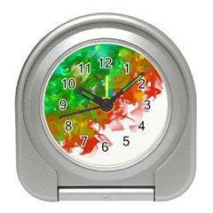 Digitally Painted Messy Paint Background Textur Travel Alarm Clocks by Nexatart