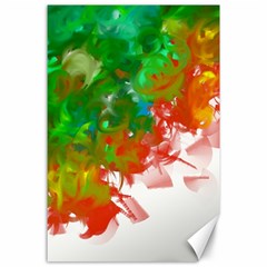 Digitally Painted Messy Paint Background Textur Canvas 24  X 36  by Nexatart