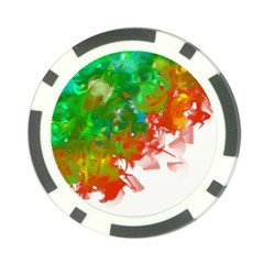 Digitally Painted Messy Paint Background Textur Poker Chip Card Guard by Nexatart