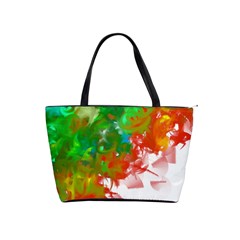 Digitally Painted Messy Paint Background Textur Shoulder Handbags by Nexatart