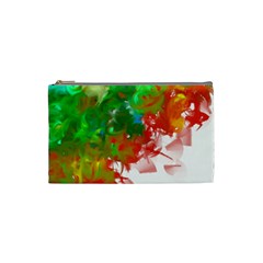 Digitally Painted Messy Paint Background Textur Cosmetic Bag (small)  by Nexatart