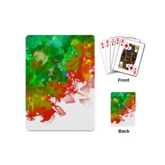 Digitally Painted Messy Paint Background Textur Playing Cards (mini)  by Nexatart