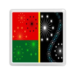 Snowflake Background Digitally Created Pattern Memory Card Reader (square)  by Nexatart