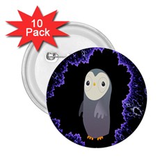 Fractal Image With Penguin Drawing 2 25  Buttons (10 Pack)  by Nexatart