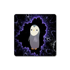 Fractal Image With Penguin Drawing Square Magnet by Nexatart