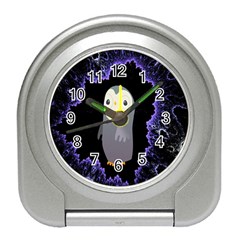 Fractal Image With Penguin Drawing Travel Alarm Clocks by Nexatart