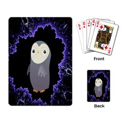 Fractal Image With Penguin Drawing Playing Card by Nexatart