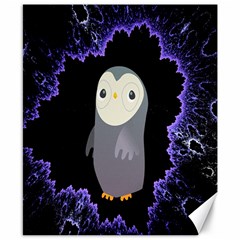 Fractal Image With Penguin Drawing Canvas 8  X 10  by Nexatart