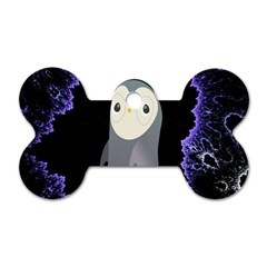 Fractal Image With Penguin Drawing Dog Tag Bone (one Side) by Nexatart