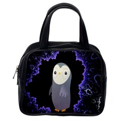 Fractal Image With Penguin Drawing Classic Handbags (one Side) by Nexatart