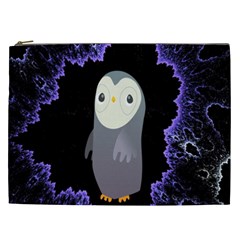 Fractal Image With Penguin Drawing Cosmetic Bag (xxl)  by Nexatart