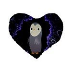 Fractal Image With Penguin Drawing Standard 16  Premium Flano Heart Shape Cushions Front