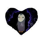 Fractal Image With Penguin Drawing Standard 16  Premium Flano Heart Shape Cushions Back