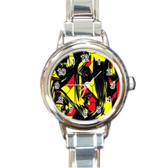 Easy Colors Abstract Pattern Round Italian Charm Watch