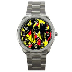 Easy Colors Abstract Pattern Sport Metal Watch by Nexatart