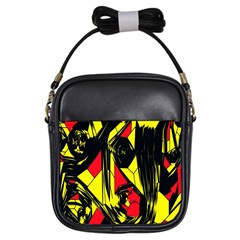 Easy Colors Abstract Pattern Girls Sling Bags by Nexatart