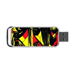 Easy Colors Abstract Pattern Portable Usb Flash (one Side) by Nexatart