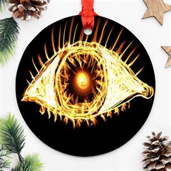 Flame Eye Burning Hot Eye Illustration Ornament (round) by Nexatart