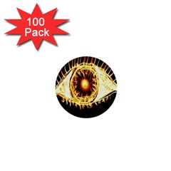 Flame Eye Burning Hot Eye Illustration 1  Mini Buttons (100 Pack)  by Nexatart