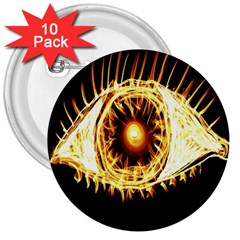 Flame Eye Burning Hot Eye Illustration 3  Buttons (10 Pack)  by Nexatart