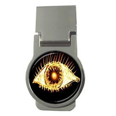 Flame Eye Burning Hot Eye Illustration Money Clips (round)  by Nexatart