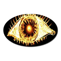 Flame Eye Burning Hot Eye Illustration Oval Magnet by Nexatart