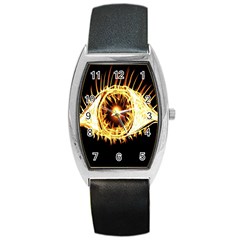 Flame Eye Burning Hot Eye Illustration Barrel Style Metal Watch by Nexatart