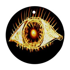 Flame Eye Burning Hot Eye Illustration Round Ornament (two Sides) by Nexatart