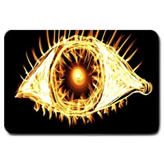 Flame Eye Burning Hot Eye Illustration Large Doormat  by Nexatart