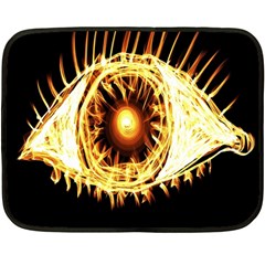 Flame Eye Burning Hot Eye Illustration Fleece Blanket (mini) by Nexatart